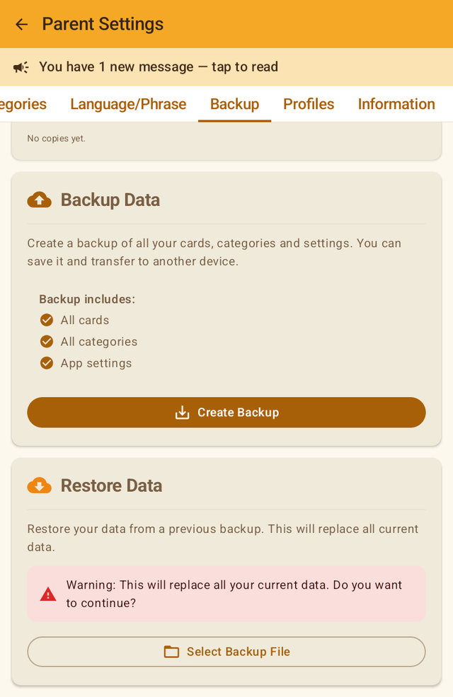 Backup to a file and restore from a file